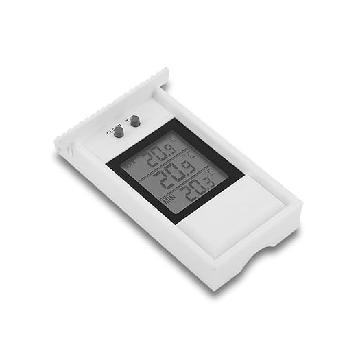 Joyzan Digital Greenhouse Thermometer, Outdoor Waterproof Max Min Temperature Meter Indoor High Low Tester Temperature Recording Weatherproof Hygrometer Gauge Monitor Wall Mounted Garden Home Growroom