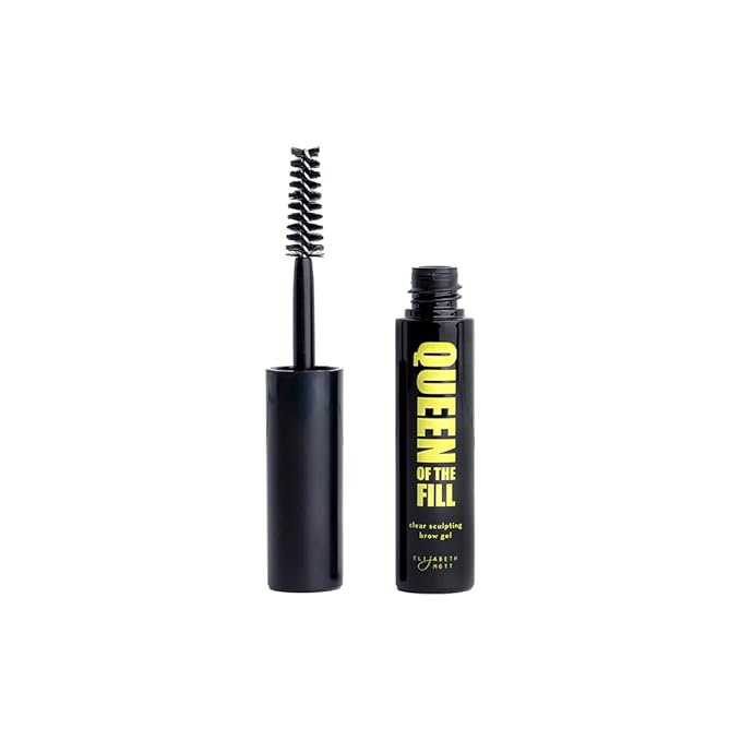 Elizabeth Mott Queen of the Fill Clear Brow Gel – Long-Lasting Sculpting & Shaping Gel Setter to Control, Tame & Define Eyebrows with Natural Finish – Smudge-Proof, Lightweight, Quick-Dry Formula – 3g