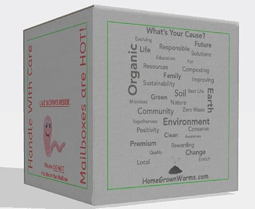 500 (1/2lb+) Red Wigglers Live Worms for Composting and Garden - Earth Worms - Live Delivery! Worm Castings - Worm Farm for Kids & Worm Castings Starter