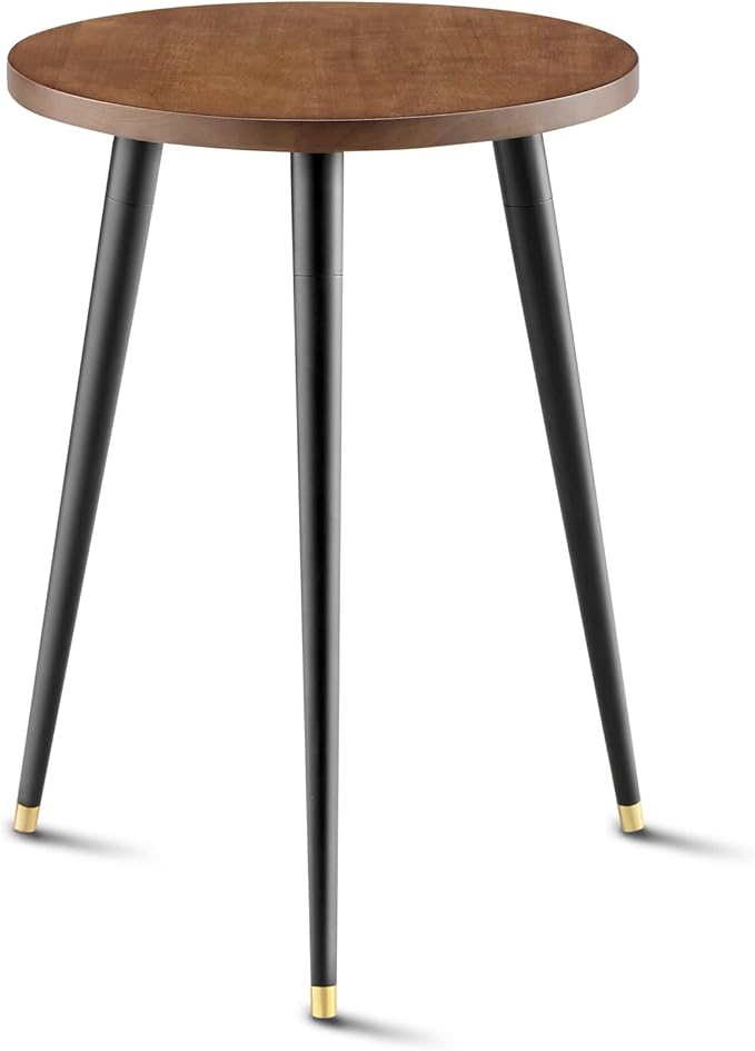 Plant Stand Indoor, Mid Century Wood Plant Stand Plant Table for Flower Pots, Heavy Duty Metal Tall Plant Holder, Modern Home Decor Small Round Side End Table (11.8"x16")