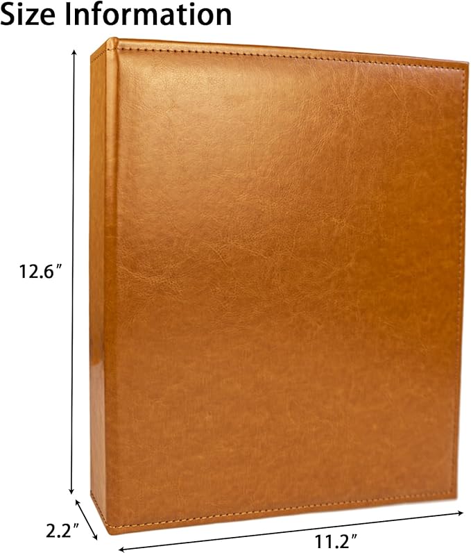 A4 3 Ring Binder Garden Seeds Storage Album with 30 Pcs 3.5x5” Seed Packet Sleeves, PU Leather Hardcover Organization Book for Seed Packet,Photo, Index Card,240 Top Loading Pockets Capacity