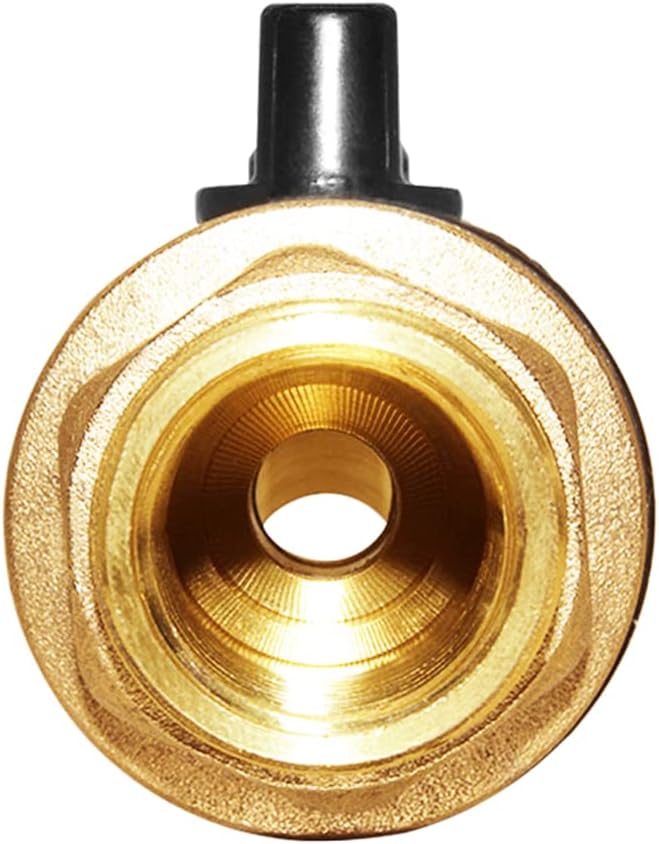 Joywayus Brass Water Container/Rain Barrel Spigot 3/4" GHT to 1/2" Male Threaded Quarter Turn Ball Valve with Bulkhead Fitting, Suitable for Garden Hose Thread Connection