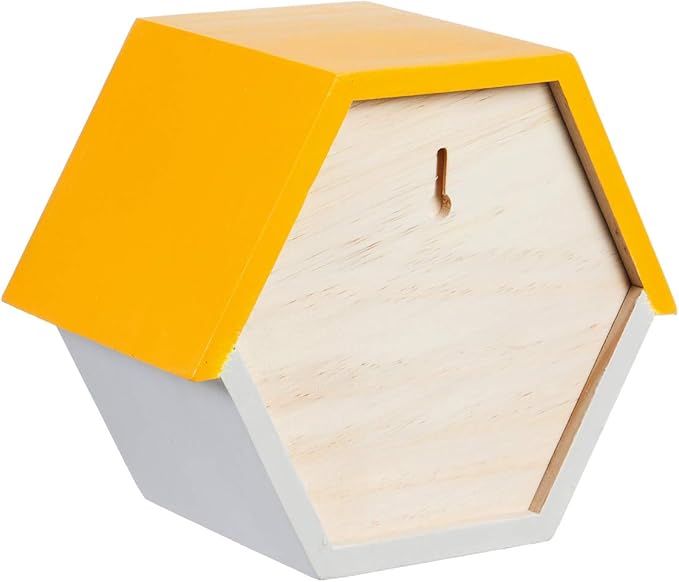 Evergreen Garden Busy Bee Hexagonal House - 8 x 4 x 7 Inches Eco Friendly Insect Habitat for Outdoor Garden or Yard