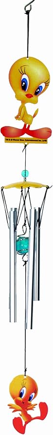 Spoontiques Tweety Wind Chime, Multicolored - Outdoor Garden Décor - Decorative Chimes for Yard, Garden, Backyard and Patio Decoration