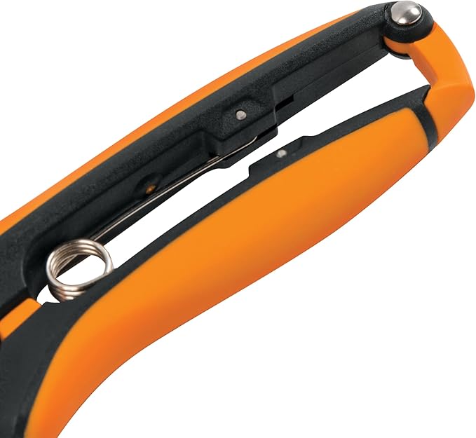 Fiskars Curved Micro-Tip Pruning Snips - 6" Garden Shears with Sheath and SoftGrip Handle - Yard and Garden Tools - Orange/Black