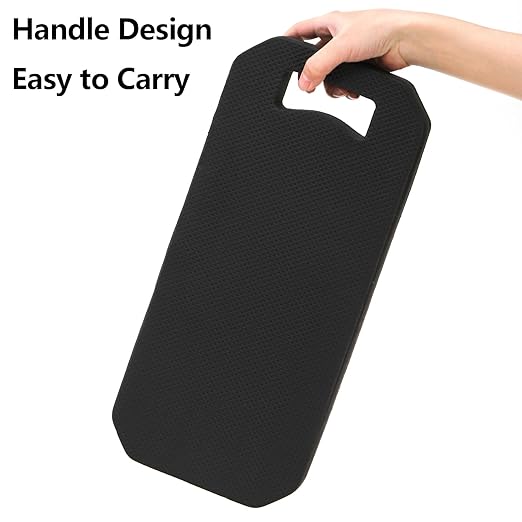 Hacaroa 3 Pack Extra Thick Kneeling Pad, EVA Foam Garden Kneeler Mat, Water-Resistant Knee Pad Cushion for Gardening, Baby Bath, Yoga, Comfortable, Lightweight, Black