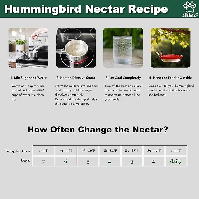 Hummingbird Feeders for Outdoors Hanging (2 Pack), 5 Feeding Ports 16 oz Plastic Hummingbird Feeder, Bee-Proof Leak-Proof No Drip, Easy to Clean with Cleaning Brushes