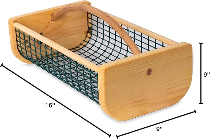 Garden Hod Harvest Basket - Durable Wooden Gardening Supply for Flowers, Vegetables, and Fruits - Handcrafted in Maine, USA ā 16 x 9 Inches, 8 Quart Capacity