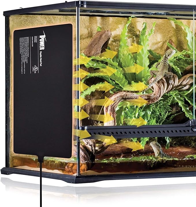 iPower Reptile Heat Pad Under Tank Terrarium Warmer Heating Mat for Turtle, Lizard, Frog, Snake, Reptile, and Other Small Animals, 8X18 Inch, 24W, 2 Pack