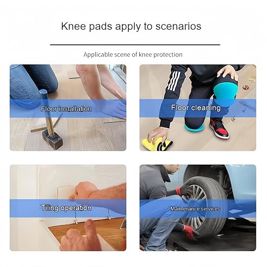Gardening Knee Pads for Women and Men - Lightweight Waterproof Foam Knee Pads, and Easy Fit Knee Pads for Gardening with Adjustable Hook'n'Loop Straps - Perfect Womens Knee Pads for Work (Black 2 Pack)
