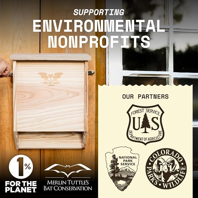 WildYard Cedar Bat House Kit - 2 Chamber, Holds 75 - Weatherproof Bat Shelters for Outdoors - Simple Installation Kit & Outdoor Shelter - Wildlife House for Patio & Colony Attraction