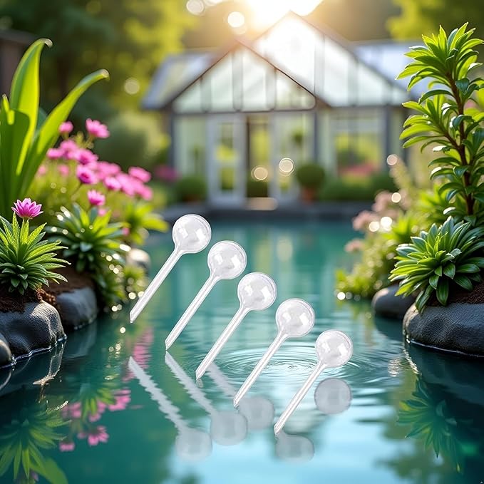 4Pcs Transparent Watering Globe, Automatic Watering Device Globes, Vacation Houseplant Pot Waterer Flower Water Watering Plant Container Accessories