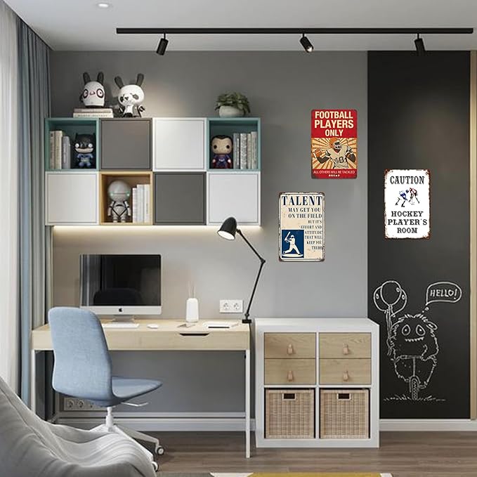 Baseball Wall Art Decor For Boys Room Baseball Posters Metal Tin Sign Poster Of Famous Quotes Vintage Sports Motivational Wall Decor Gifts For Boys 8-12 motivational Quotes Signs 8x12 In