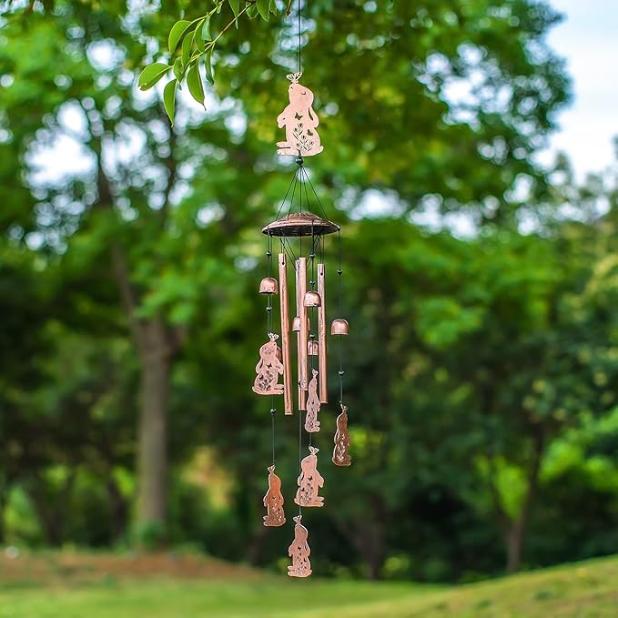 Bunny Wind Chimes for Outside,Bunny Gifts for Women/Men/Sympathy/Memorial Gifts/Birthday Festival Metal windchimes Outdoors/Indoors,Patio,Garden Decor,Home,Yard