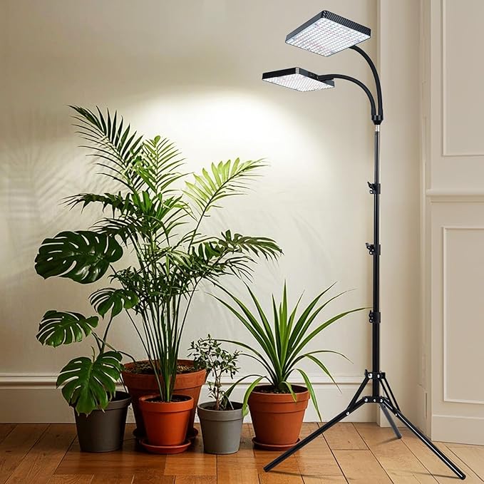 Grow Light with Stand, Orchbloom Grow Lights for Indoor Plants 50W, Natural Sunlight Full Spectrum Plant Growing Lamps for Houseplants & Bonsai Tree, 4/8/12 Hr Timer Plant Light Auto On/Off Everyday