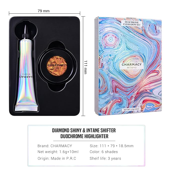 CHARMACY Duochrome Eyeshadow, Insane Shifters Chameleon Eyeshadow, Creates High-Impact, Metallic Eye Looks, 100% Vegan and Cruelty Free, 1.9g (#901)