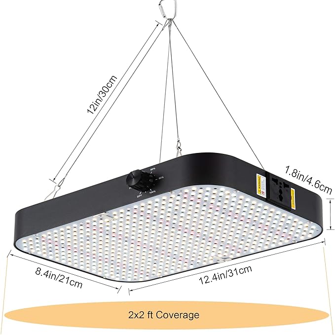 FECiDA 2026 Upgrade Professional LED Grow Light 200 Watts Actual Power, 2x2 ft Grow Gent Light for All Growth Stages, Higher Output, Dimming Function Makes Greater Harvest and Saving Money