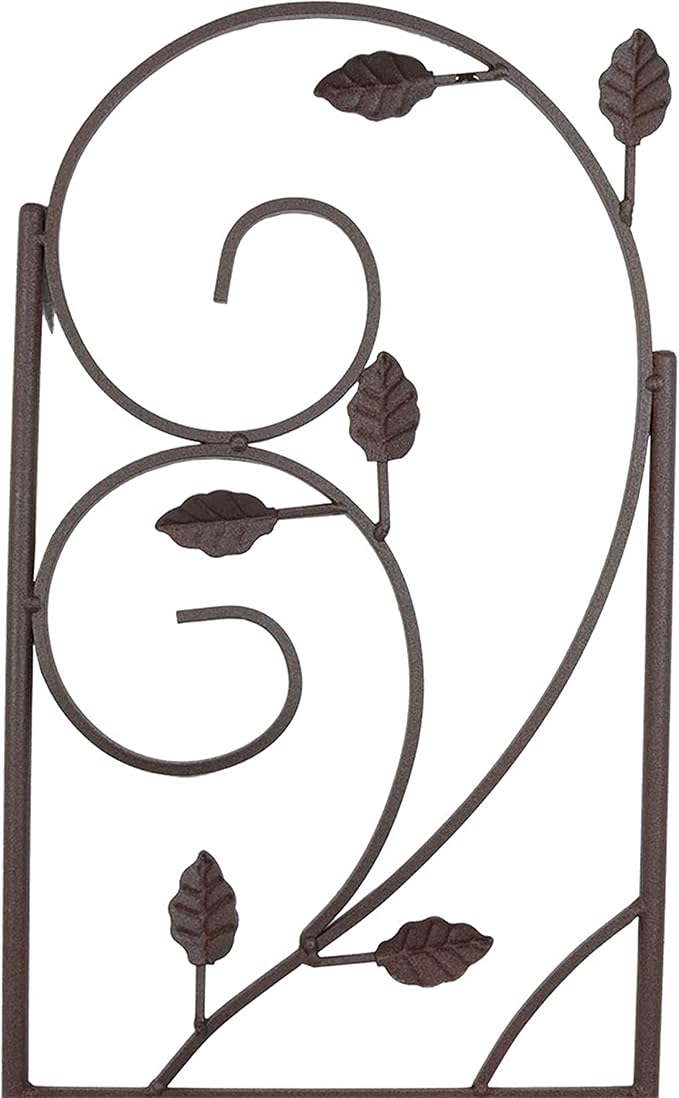 Sunnydaze 32-Inch Rustic Plant Design Outdoor Garden Trellis - Metal Wire Plant Support Trellis for Climbing Plants - Brown - Set of 2