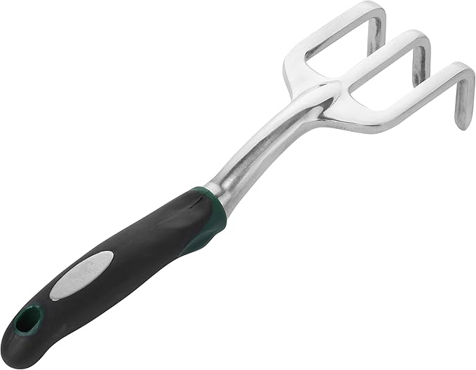 Mr. Pen Black Mini Hand Rake, Hand Cultivator, Garden Tool, 3 Prong Garden Rake, Manual Operation, Metal, Great for Weeding and Turning Soil