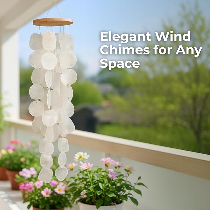 Solange & Frances windchimes for Outside, Gift Ideas for Mom, Gifts for Women Who Have Everything, Natural Wind Chime Home Decor Gifts, Birthday Gifts for Women