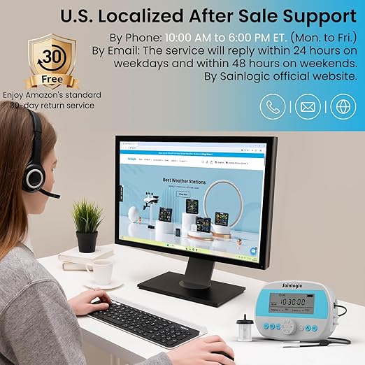 Sainlogic Automatic Plant Waterer for 15 Potted Plants, Smart Self Watering System with Humidity Monitor Display,Deep Root Irrigation, IP64 Programmable Timer for Vacation, Travel, Indoor Garden