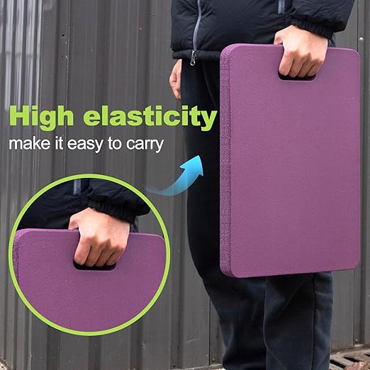 YUDI & GARDEN Thick Kneeling Pad, Gardening Pad, Soft High-Density Foam Knee Pad Protects Knees During Garden or Exercise and Outdoor Activities, Purple 2-Pack
