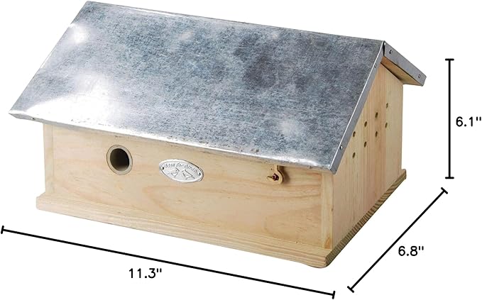 Esschert Design USA WA08 Wooden Bumble Bee House , white