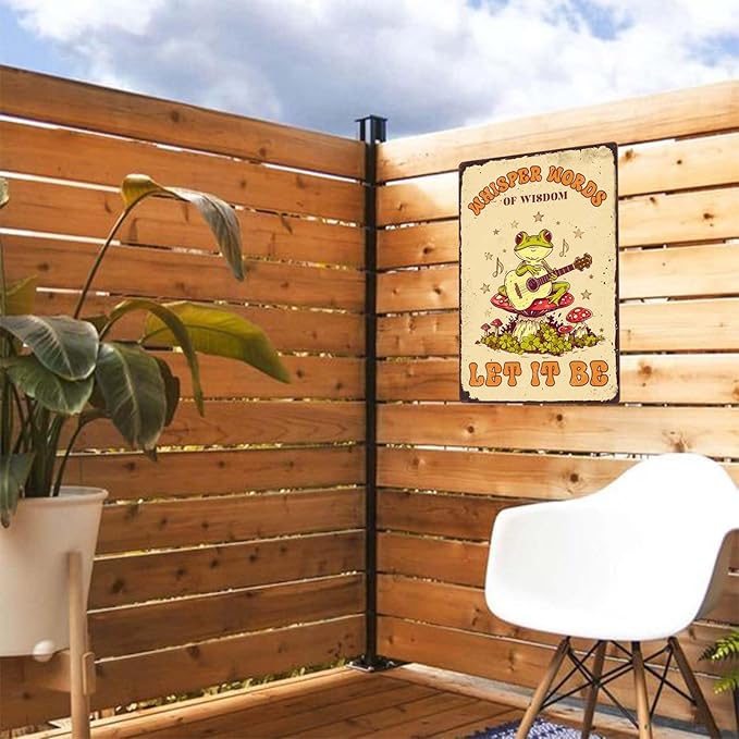 Funny Metal Signs Whisper Words Of Wisdom Let It Be Vintage Tin Sign Retro Wall Decor for Home Office Farmhouse Yard Garden Shop Cafe 8×12 Inches