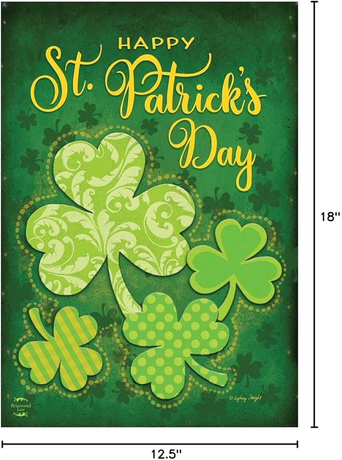 Briarwood Lane Lucky Shamrocks Garden Flag