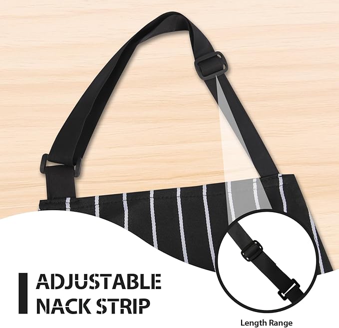 2 Pack Kitchen Aprons, Apron for Cooking with 2 Pockets, Unisex Adjustable Neck Strap Chef Aprons for Men Women