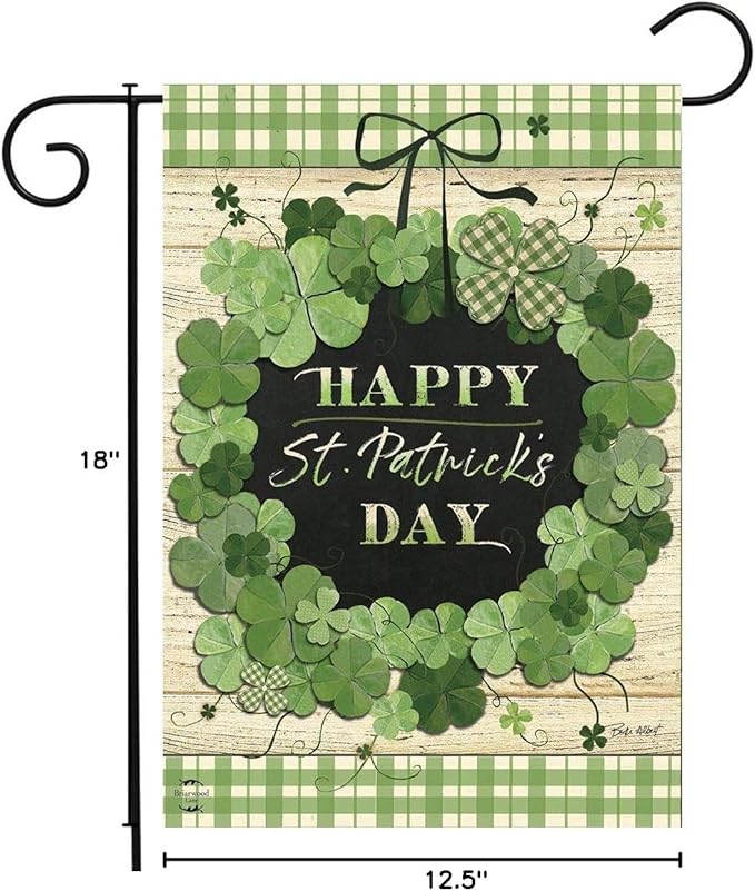 Briarwood Lane Lucky Wreath St. Patrick's Day Garden Flag