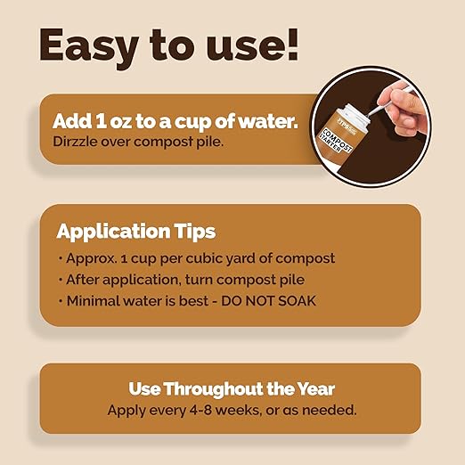 Compost Starter & Compost Accelerator for Bins, Tumblers & Garden Compost 32 oz (1 Quart)