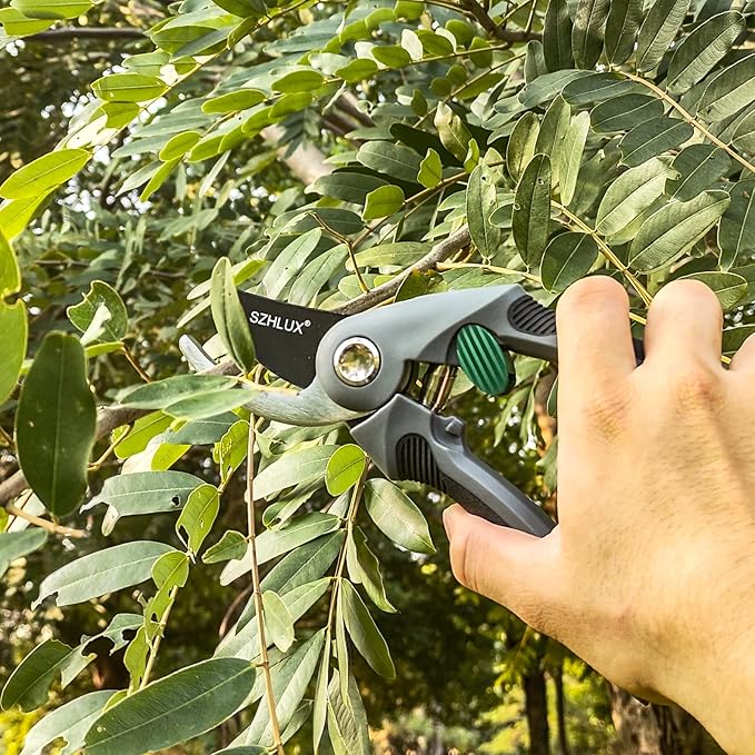 SZHLUX Pruning Shears, Premium SK5 Carbon Steel Blades Hand Pruner for Garden, Sharp Precision Pruning Scissors, 5/8’’ Plant Clippers, Tree Trimmers