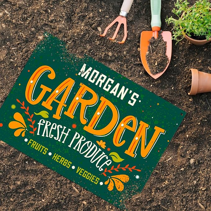 Custom Garden Signs, Personalized Sign for Garden, Ideal for Mom, Mother Or Sign, 18x24 Inches, Rust Free .063 Aluminum, Fade Resistant, Made in USA by Sigo Signs