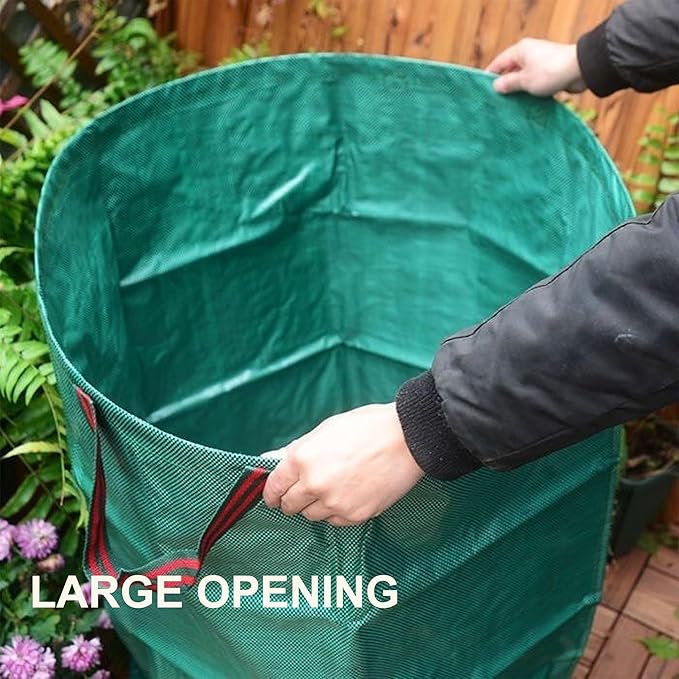 72 Gallon Garden Waste Bag, Reusable Leaf Bag Yard Waste Bag 3 Pack Lawn Yard Bag with Reinforced Handles for Loading Garden Leaves and Trash