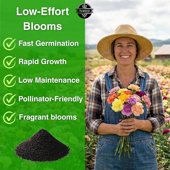 2550+ Carnation Flower Seeds for Planting, Pack for 2026 USA Premium Non-GMO Flower Seeds- AKA. Dianthus Caryophyllus Chabaud Mix Perennial