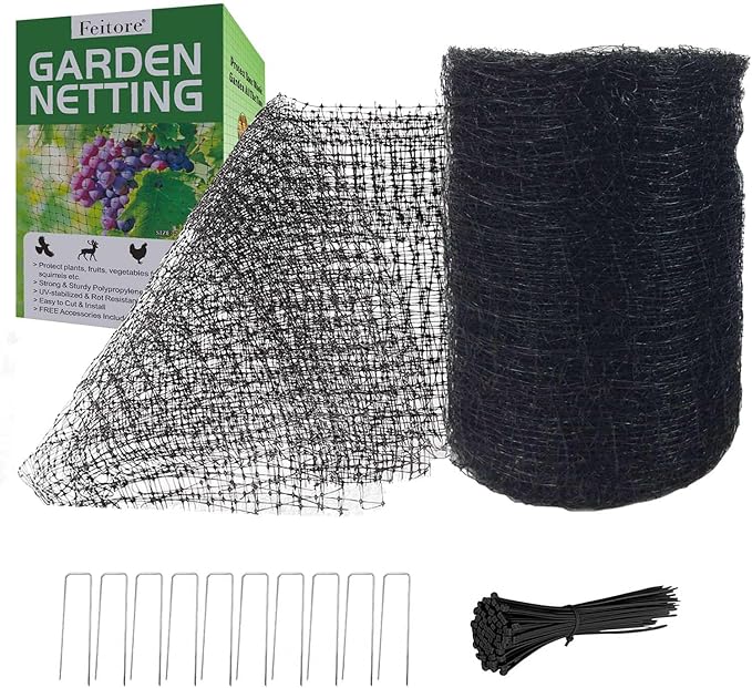 Deer Fence Netting, 7 x 100 Feet Anti Bird Deer Protection Net Reusable Protective Garden Netting for Plants Fruit Trees Vegetables Against Birds and Other Animals