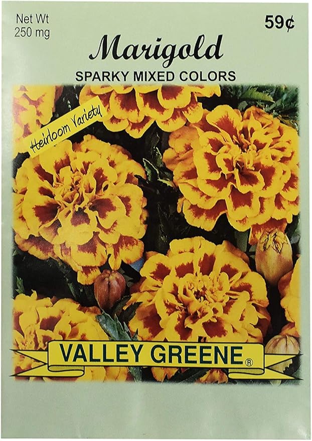Set of Flower Seed Packets! Flower Seeds in Bulk - Great for Creating The Garden of Your Dreams! (100, Marigold - Sparky Mixed)