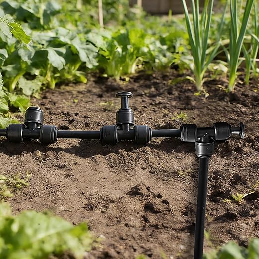 Quick-Connect Drip Irrigation Tee Connectors - 15 Pack Drip Irrigation Tee Fittings for 1/4 Inch Irrigation Tubing,15 End Plugs for Leak-Free Solutions in Sprinkler & Drip Irrigation Systems