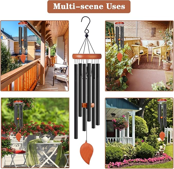 Wind Chimes, Wind Chimes for Outside with Upgraded Tube, Outdoor Windchime for Garden Yard Patio Decor, Unique Gift for Women Men