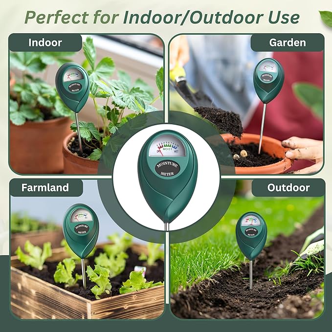 Soil Moisture Meter for Indoor Plants, Accurate Plant Soil Moisture Meter with Precision Sensors, Easy to Use, Compact and Ergonomic Design, The Ultimate Water Measurer for Plants