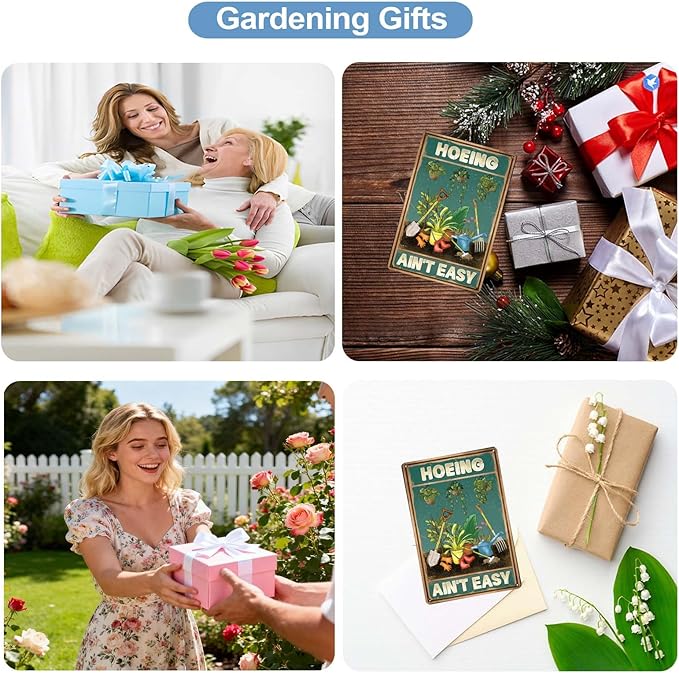 Gardening Gifts for Women,Gardeners,and Plant Lovers,Funny Metal Garden Signs Decor for Outside,Yard,Backyard,Garden Decorative Outdoor Accessories Essentials Supplies