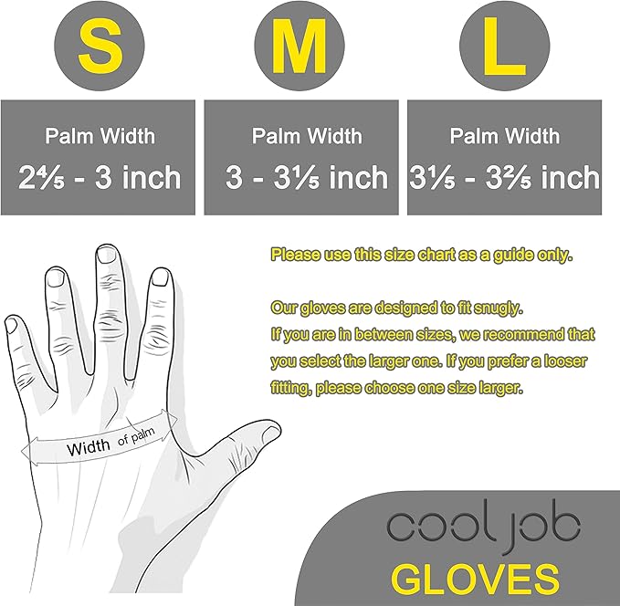 COOLJOB 3 Pairs Kids Gardening Gloves for Age 6-8, Children Grippy Rubber Coated Garden Work Gloves, Orange & Green & Yellow, Medium Size (3 Pairs M)