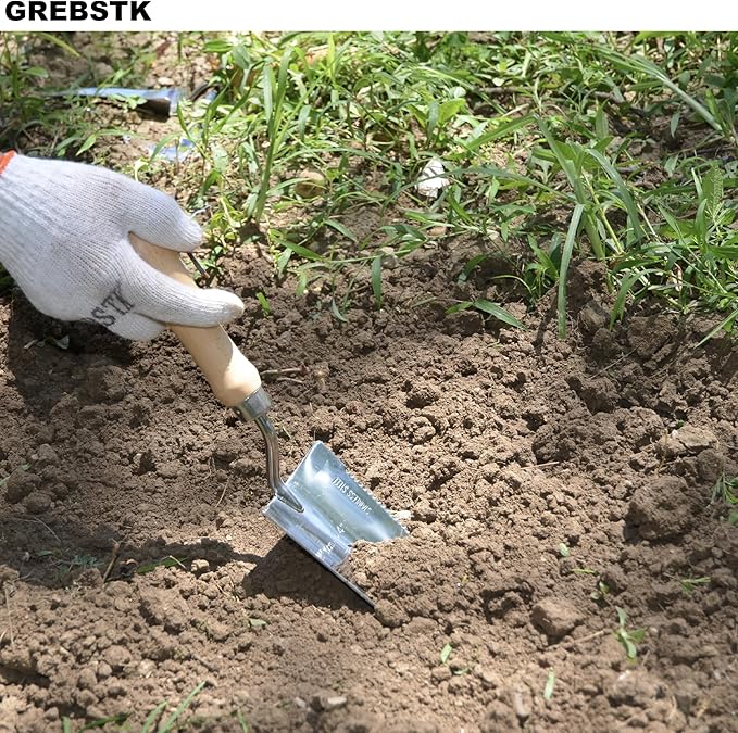 GREBSTK Gardening Shovels Stainless Steel Transplanter Garden Trowel Depth Marker Measurements Shovel Weeding Tool