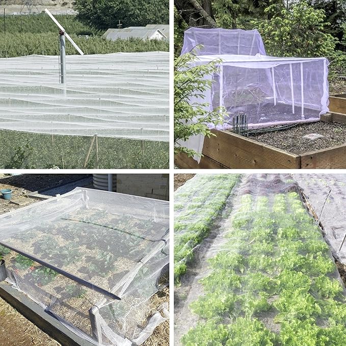 Mosquito Netting, 8 x 24 Ft Bird Netting for Garden Protection Insect Plant Covers for Vegetable Fruits, Garden Mesh Net Pest Barrier Protect Plant from Birds Bugs