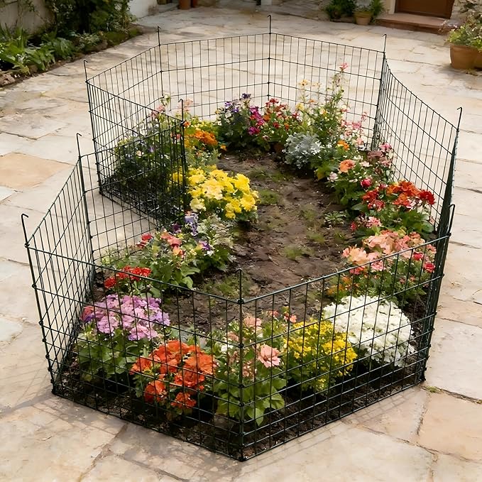 Garden Wire Compost Bin 36x36x30 inches, Green, Garden Bed Fencing