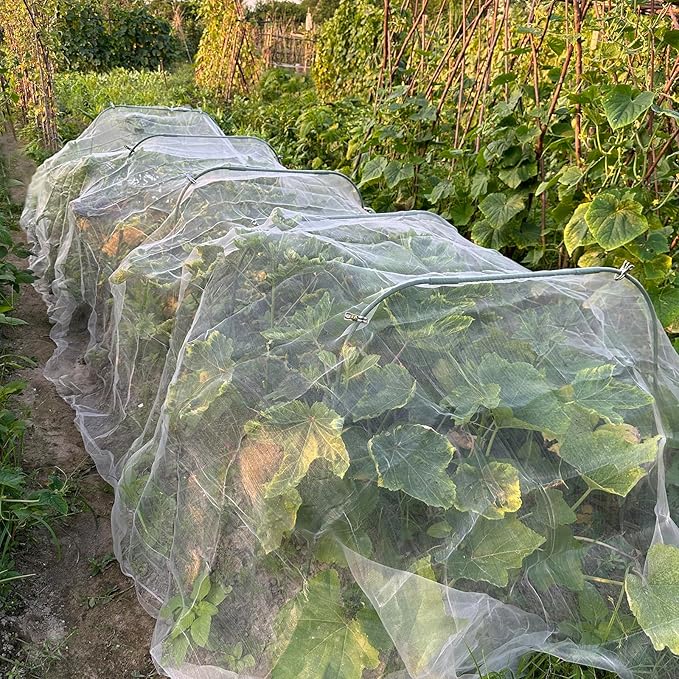 Garden Netting Mesh- 10x50Ft,Plant Covers Protection Ultra Fine Net for Vegetable Plants Flowers Strawberry Crops from Insect Pest Barrier Bug Eating,Insect Netting for Garden