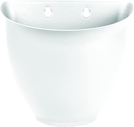 The HC Companies 8 Inch Garden Wall Planter - Plastic Hanging Plant Pot for Indoor Outdoor Flowers, Herbs, White