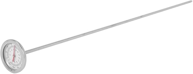 Long Stem Compost Soil Thermometer - Fast Response Stainless Steel 20 Inch - Measuring Probe - Fahrenheit and Celsius