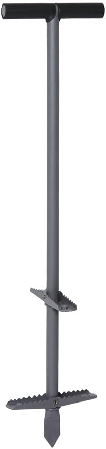 Gardener's Supply Company Double-up Compost Aerator Tool - Durable Steel with Rubber Handle for Easy Turning & Mixing Outdoor Compost Bin